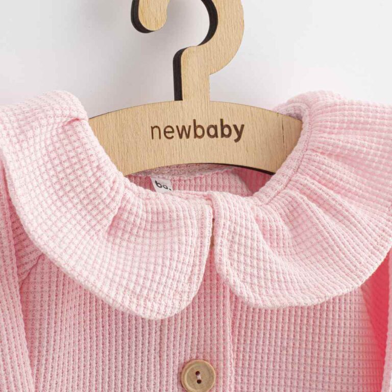 Kojenecký kabátek na knoflíky New Baby Luxury clothing Laura růžový - Image 2