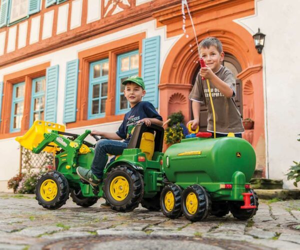 Šlapací traktor nakladač Rolly Toys John Deere Farmtrac zelený - Image 8